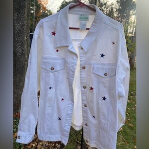 Quaker Factory. Red, White and Blue stars 3XL